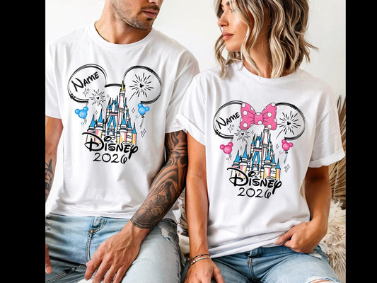 Disney family names Vacation 2026 Shirts