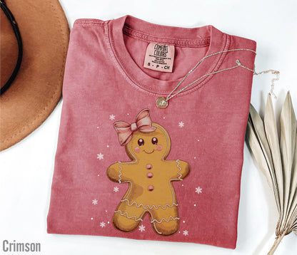 Christmas Gingerbread Bow Shirt
