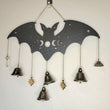 Bat Witch Bells wood wall decor hanging