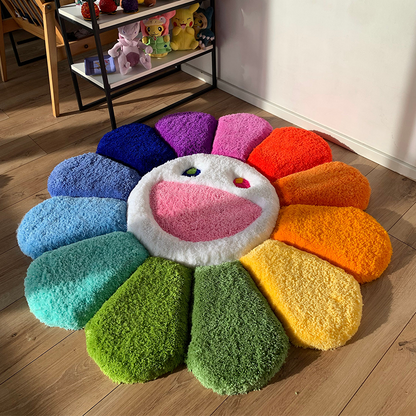 3D Flower Tufted Rug, Fluffy Home Decor