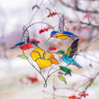 Stained glass hummingbird suncatcher