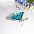 Blue moprho Butterfly stained glass window hangings