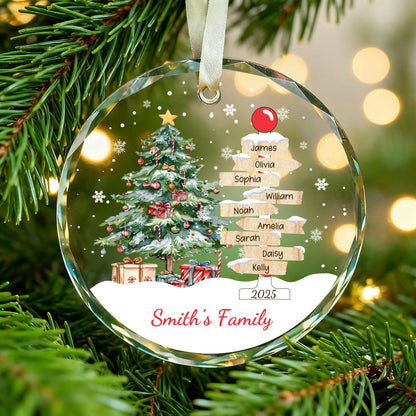 Custom Family Name Christmas Ornament 2025