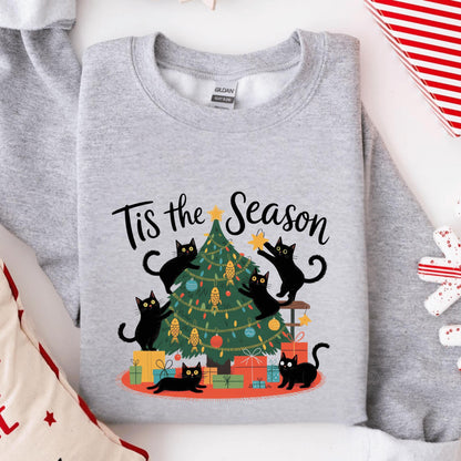 Comfort Colors® Christmas Tree and Cat Shirt