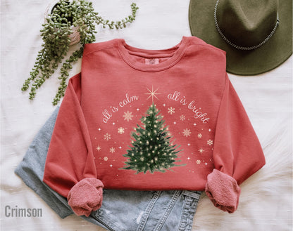 All is calm, all is bright Chritmas shirt