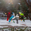 Cardinal stained glass window hangings