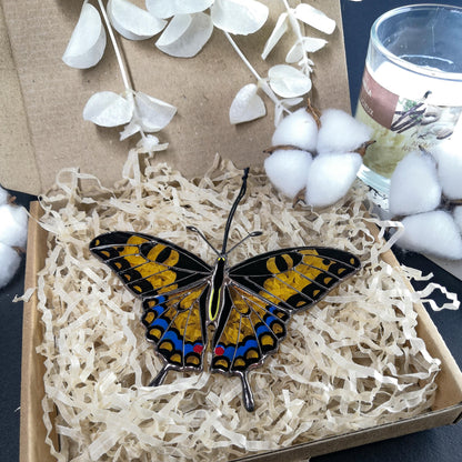 Yellow swallowtail butterfly suncatcher