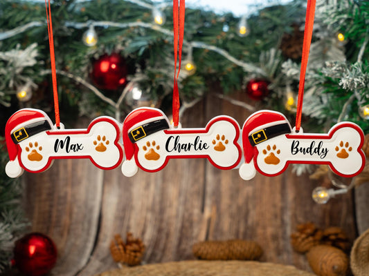 Personalized Pet Bone Xmas Decoration