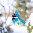 Magpie stained glass window hangings