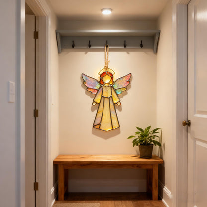 Handmade Stained Glass Angel Suncatcher