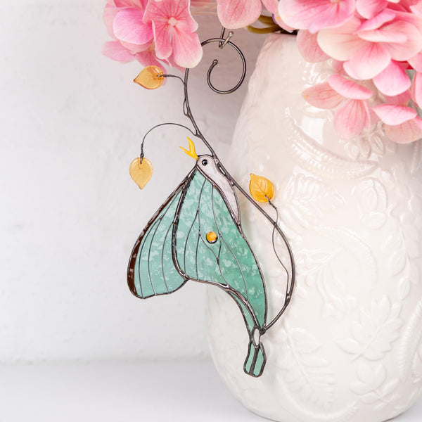 Butterly memorial stained glass window hangings