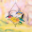 Stained glass hummingbird suncatcher