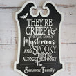 Custom Last Name Halloween Sign