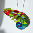 Chameleon stained resin window hangings