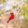 Cardinal stained glass ornament