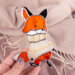 Fox stained glass window hangings