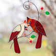 Custom Stained glass cardinal suncatcher