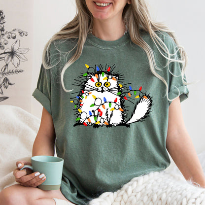 Comfort Colors® Christmas Funny Cat Shirt