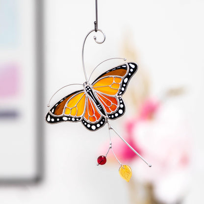 Butterfly stained glass window hangings