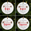 Personalised First Christmas as a Family of 4 Ornament