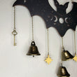 Bat Witch Bells wood wall decor hanging