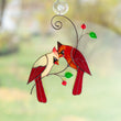Custom Stained glass cardinal suncatcher