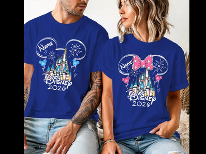 Disney family names Vacation 2026 Shirts