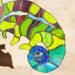 Chameleon stained resin window hangings
