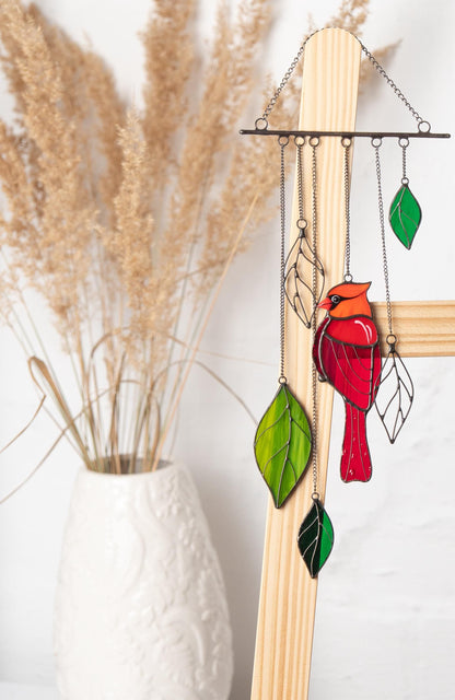Cardinal Custom stained glass ornament