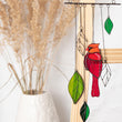 Cardinal Custom stained glass ornament