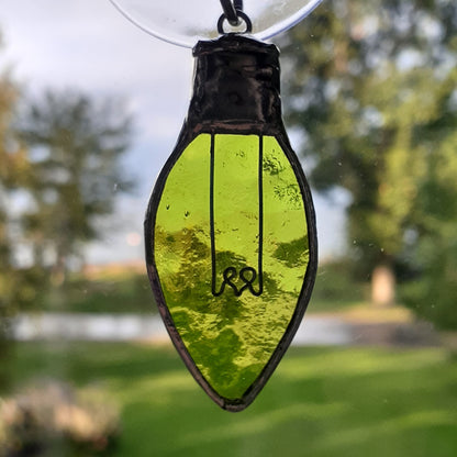 Christmas Lights Suncatcher, Stained Glass Christmas Ornaments