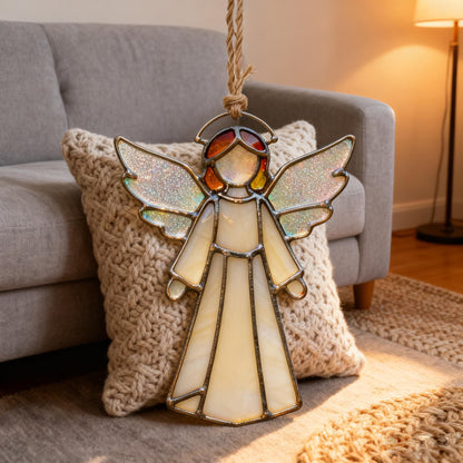 Handmade Stained Glass Angel Suncatcher