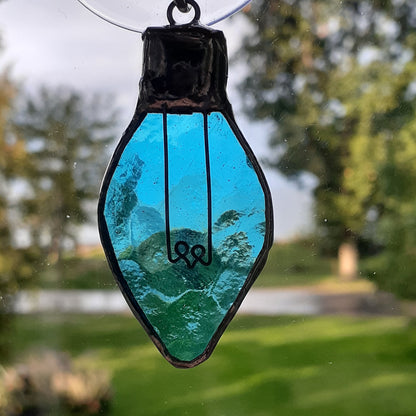 Christmas Lights Suncatcher, Stained Glass Christmas Ornaments