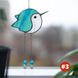 Stained glass art Hummingbird light catcher