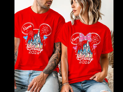 Disney family names Vacation 2026 Shirts