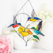 Stained glass hummingbird suncatcher