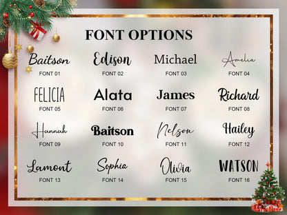 Custom Wooden Family Christmas Ornament