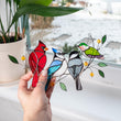 Cardinal stained glass window hangings