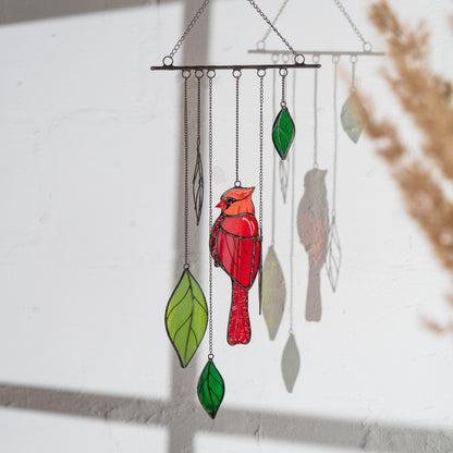 Cardinal Custom stained glass ornament