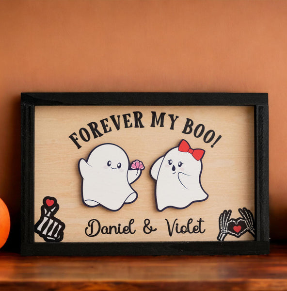 Forever My Boo Sign, Halloween Couple
