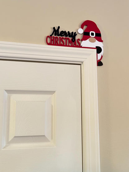Merry Christmas Gnome Door Corner Decoration