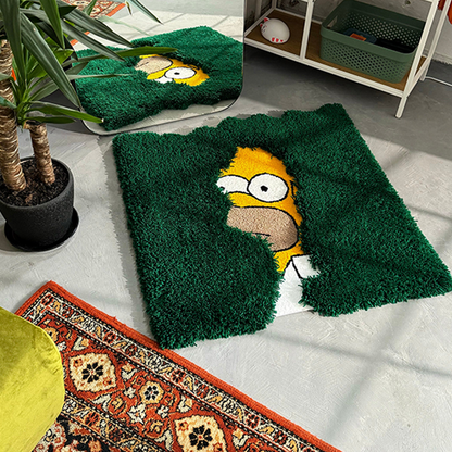 Fluffy Cartoon Tufted Rug, Bedroom Decor, Gift