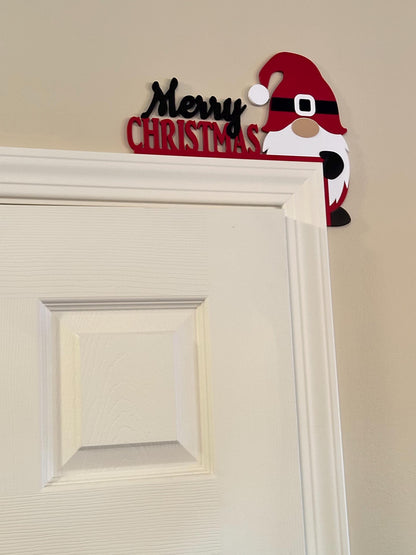 Merry Christmas Gnome Door Corner Decoration