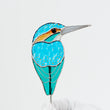 Kingfisher Bird Planter Stained Glass Decor