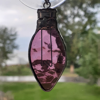 Christmas Lights Suncatcher, Stained Glass Christmas Ornaments