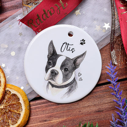 Personalized Watercolor Pet Photo Ornament