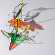 Custom stained glass hummingbird suncatcher