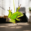 Frog stained resin window hangings