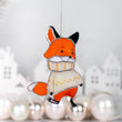 Fox stained glass window hangings