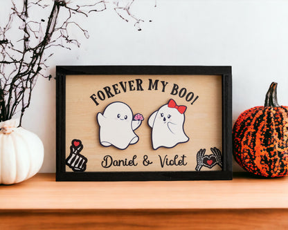 Forever My Boo Sign, Halloween Couple